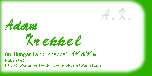 adam kreppel business card
